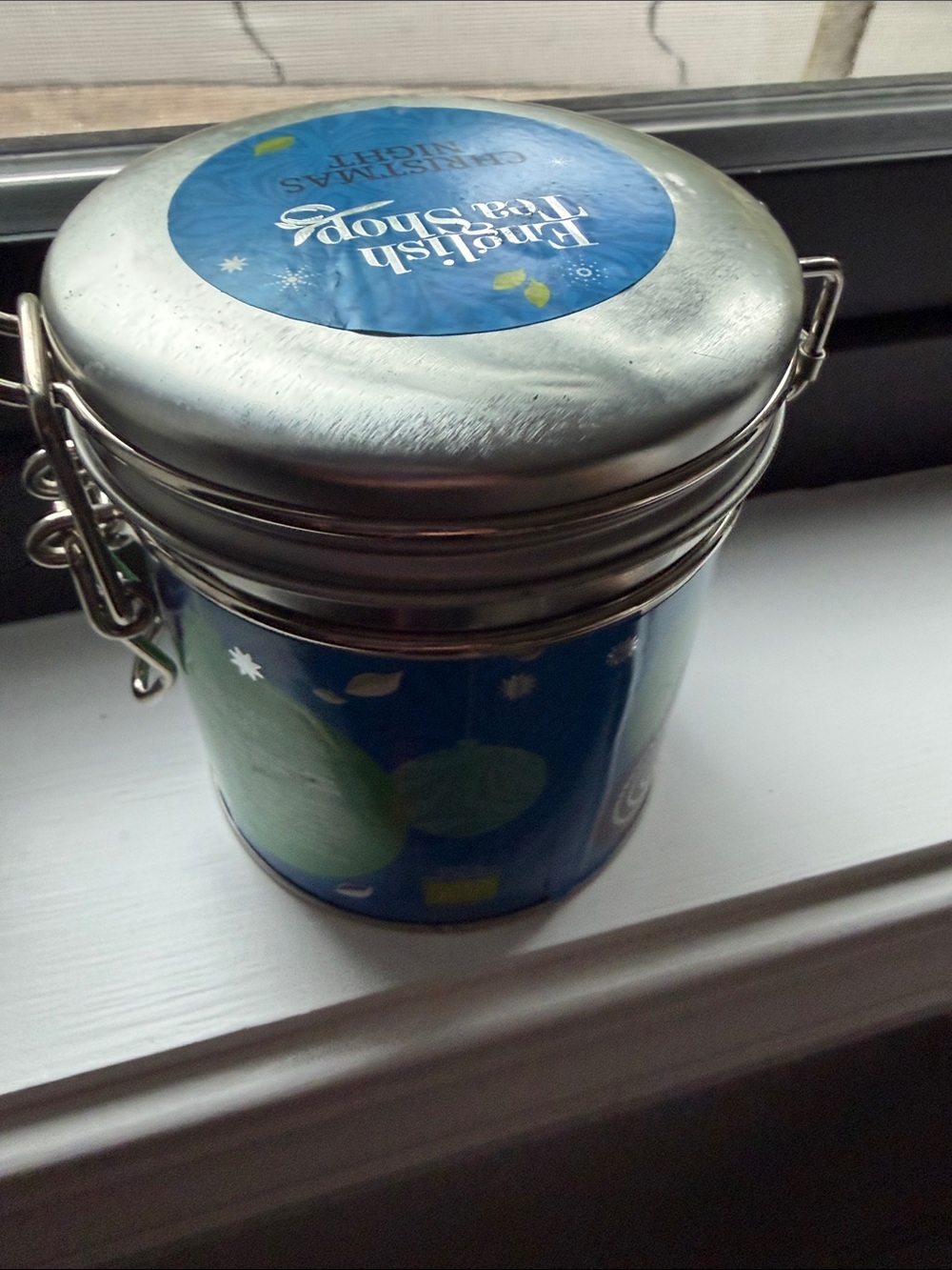 NWOT Christmas Night Organic Tea Tin - Blue - Picture 4 of 7